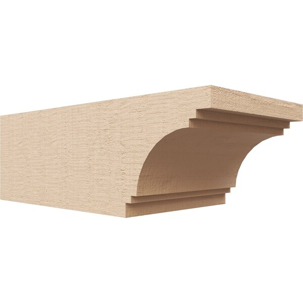 Ekena Millwork 6in. W x 4in. H x 12in. L Pescadero Woodgrain TimberThane Rafter Tail, Primed Tan RFTUR06X04X12PECRCPR - main